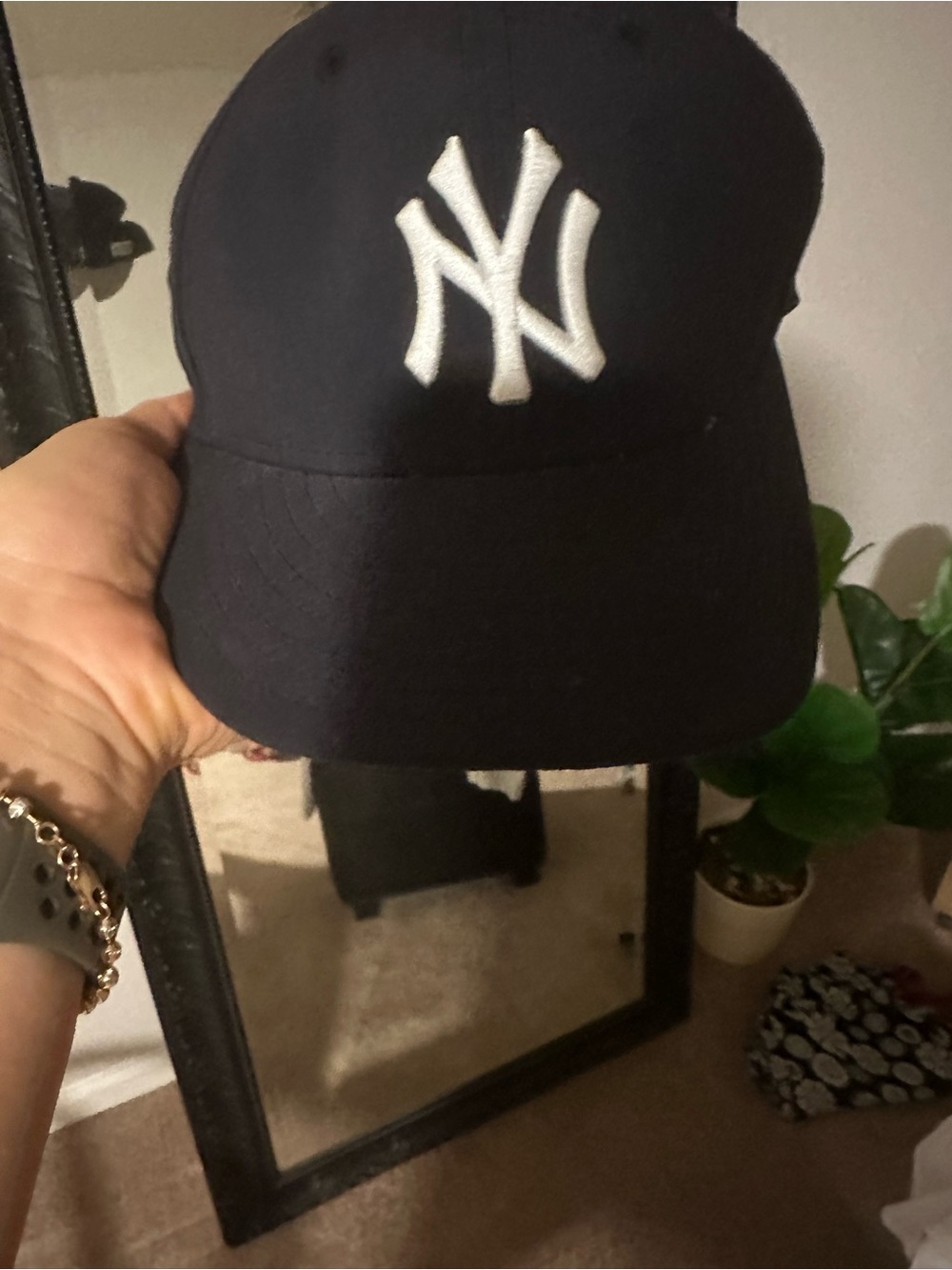 New York Yankees &Kith collaboration black Baseball Cap with White signature